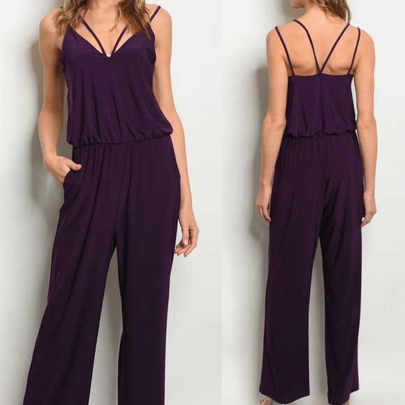 deep purple jumpsuit